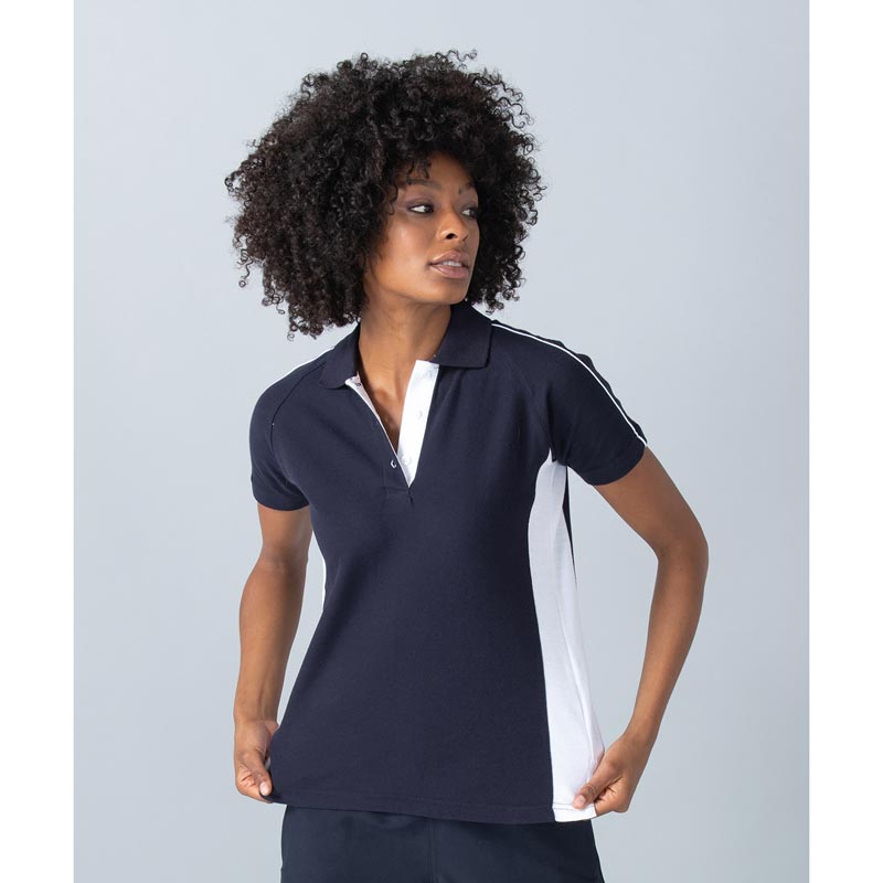 Women's sports polo - Black/Red S